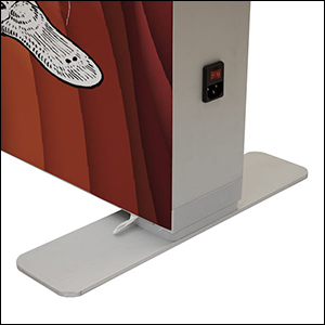 Premier SEG Glo trade show light box display with backlit fabric.