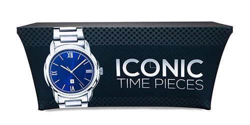 Stretch Fil Table Cover Iconic Time