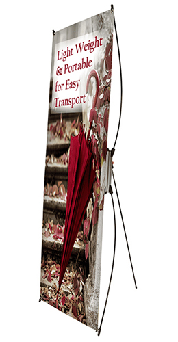Xframe banner stand with banner.