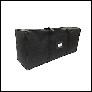Star 5ft portable tabletop fabric pop-Up display black carry bag.