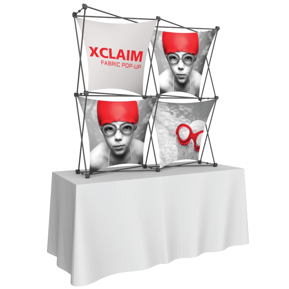 Xclaim 2x2 fabric pop-up trade show display kit 04.
