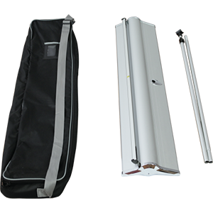 Blade Lite 39 inch retractable banner stand parts and carry bag.