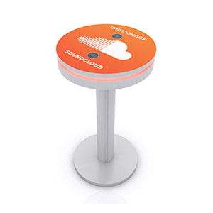Classic wireless charging stations for trade shows and events.