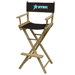 Custom printed directors chairs for trade shows.