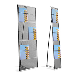 Expand BrochureHolder literature stand mesh rollup.
