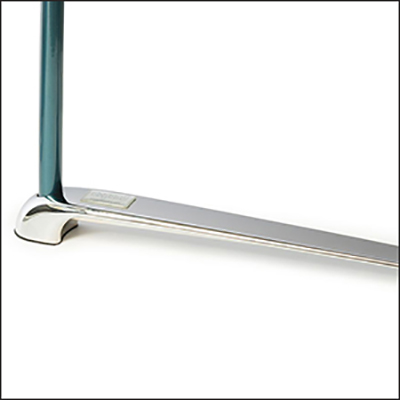 Expand BrochureHolder literature stand foot and pole close up.