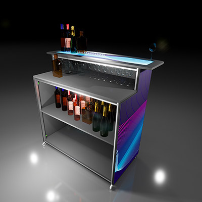 Expo Portable Mobile Bar Counter Back