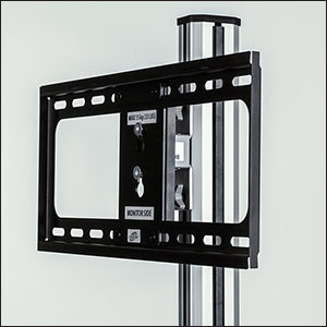 Expolinc portable table set for trade shows and events in two heights.