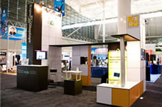 Multiquad modular trade show display.