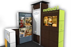 Multiquad modular trade show display.