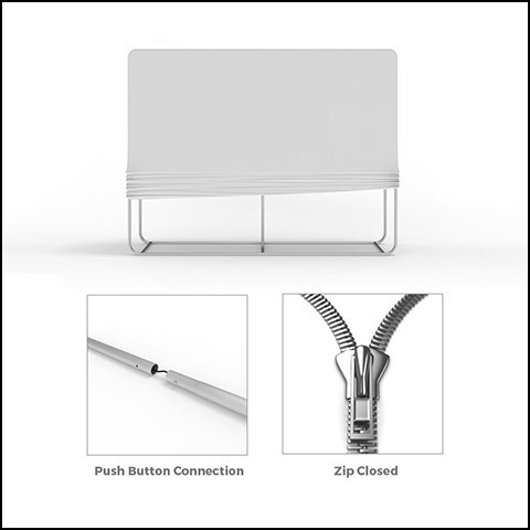 Monolith stretch fabric trade show display.Monolith stretch fabric trade show display.