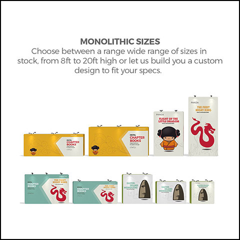 WaveLine Monolith trade show display.