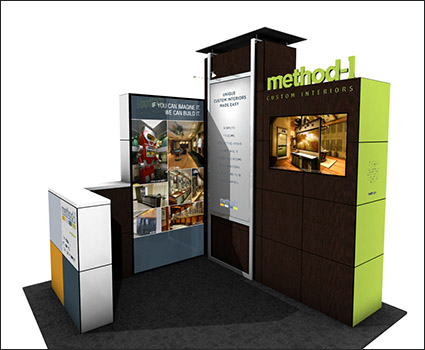 Multiquad modular trade show display.