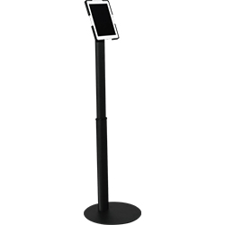 Small iPad tablet stand in black.