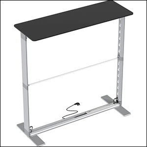 Expolinc Light Frame backlit lightbox portable counter wheeled bag.