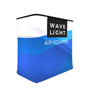 Wavelight rectangular or square inflatable backlit counter with vibrant graphic.