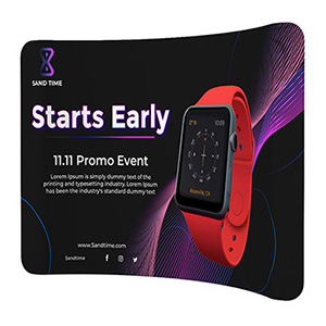 Wave Tube 10' curve stretch fabric trade show display.