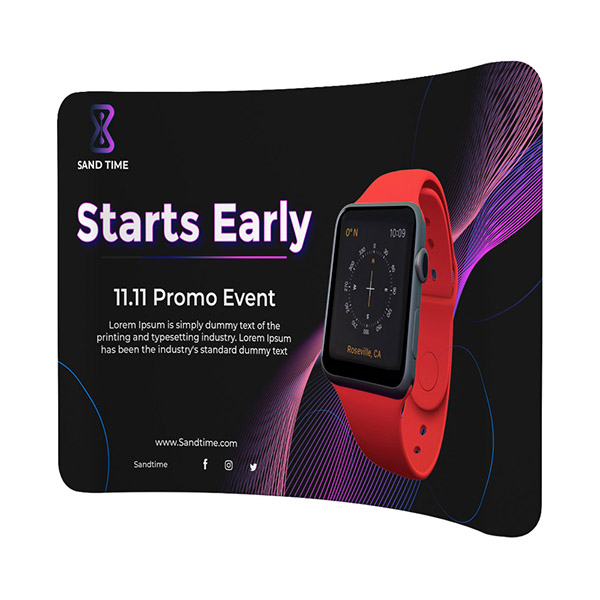 Wave Tube stretch fabric trade show display.