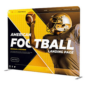 Wave Tube stretch fabric trade show display 10 ft straight.