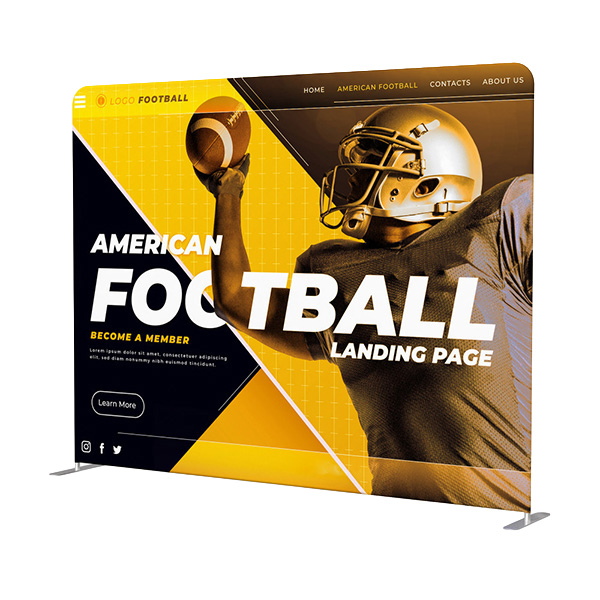 Wave Tube stretch fabric trade show display.