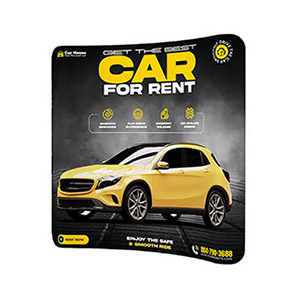 Wave Tube 8' curve stretch fabric trade show display.