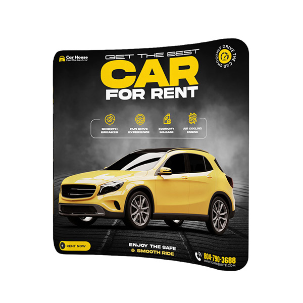 Wave Tube stretch fabric trade show display.